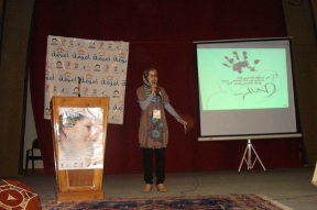 Mariam Hadef  in an Information workshop