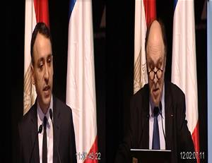 M. Nabil Hajlaoui, Consul général de France à Alexandrie introduit la 5e séance intitulée « La Francophonie en Égypte » et l'intervention de M. Albert Lourde, Recteur de l’Université Senghor