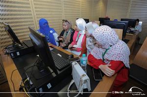 Séance d’apprentissage des différents moyens de l’accès aux ressources électroniques de la Bibliotheca Alexandrina