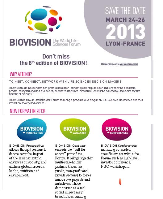BioVision 2013 (Lyon, France)