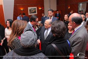 Dr Mostafa El Feki, Directeur de la Bibliotheca Alexandrina avec S.E.M. Stéphane Romatet, Ambassadeur de France en Égypte et les invités du colloque