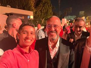 &Agrave; la c&eacute;r&eacute;monie de cl&ocirc;ture avec l'acteur M.&nbsp;Ashraf Abd El Baky