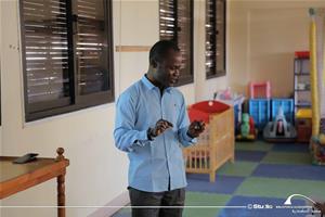 Marc Agbogan, l'animateur de l'atelier