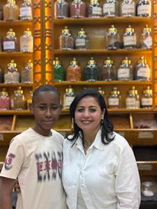  Les laur&eacute;ats de l'atelier avec Dr Marwa El Sahn, La directrice du CAF