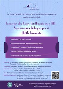  Concevoir des Cours Intelligents avec l'IA :&nbsp;Sc&eacute;narisation P&eacute;dagogique et Outils Innovants