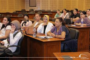Atelier Comment enseigner la prononciation du fran&ccedil;ais (FLE) de mani&egrave;re concr&egrave;te, efficace et stimulante par Magali Boueux &agrave;&nbsp;la Bibliotheca Alexandrina &ndash; Centre Conf&eacute;rences, Salle de d&eacute;l&eacute;gu&eacute;s
