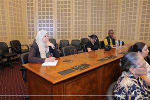 Atelier Comment enseigner la prononciation du fran&ccedil;ais (FLE) de mani&egrave;re concr&egrave;te, efficace et stimulante par Magali Boueux &agrave;&nbsp;la Bibliotheca Alexandrina &ndash; Centre Conf&eacute;rences, Salle de d&eacute;l&eacute;gu&eacute;s