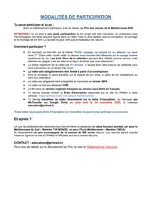 Prix "Moi, citoyen m&eacute;diterran&eacute;en"