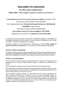 Prix "Moi, citoyen m&eacute;diterran&eacute;en"