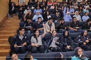 Quatri&egrave;me journ&eacute;e,projection et critique des films pour les &eacute;l&egrave;ves des &eacute;coles d&rsquo;Alexandrie &agrave; la Bibliotheca Alexandrina