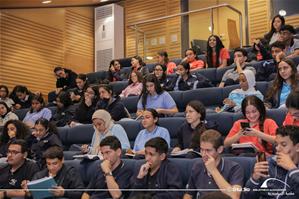 Quatri&egrave;me journ&eacute;e,projection et critique des films pour les &eacute;l&egrave;ves des &eacute;coles d&rsquo;Alexandrie &agrave; la Bibliotheca Alexandrina