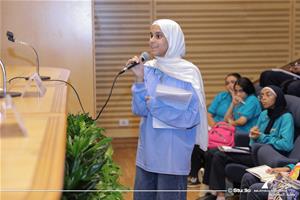 Quatri&egrave;me journ&eacute;e,projection et critique des films pour les &eacute;l&egrave;ves des &eacute;coles d&rsquo;Alexandrie &agrave; la Bibliotheca Alexandrina