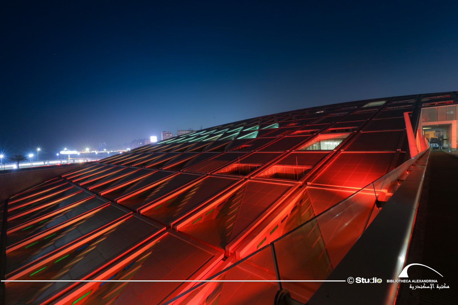 Ba Building Lit As Part Of The 16 Day Campaign To Fight Violence Against Women Bibliotheca 1284